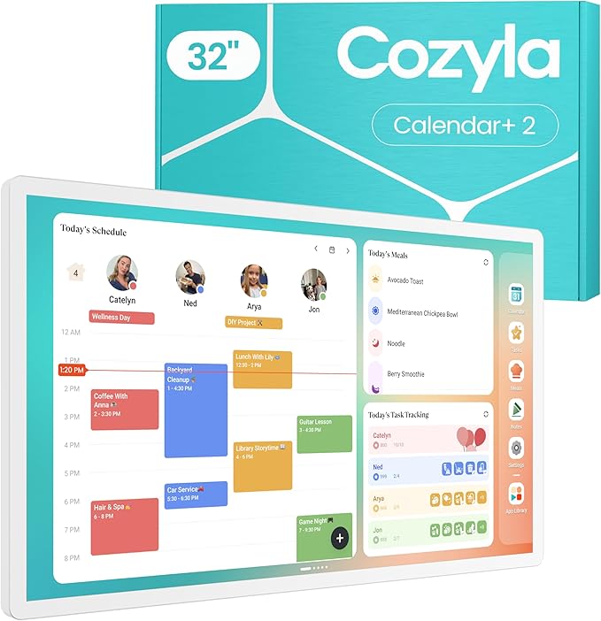 Cozyla Mate Calendar+ 2: 32" Digital Calendar Wall Touch Screen Chore Chart