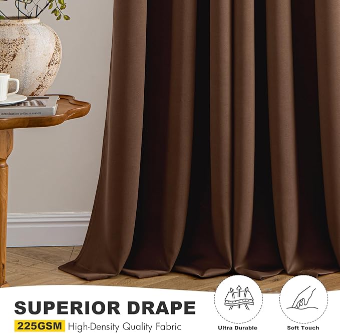 MIULEE Blackout Curtains for Bedroom Living Room 84 Inches Long 2 Panels