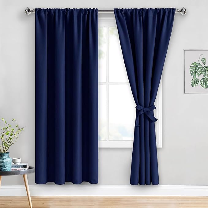 JIUZHEN Blackout Curtains for Bedroom– Thermal Insulated, Noise Reducing Room