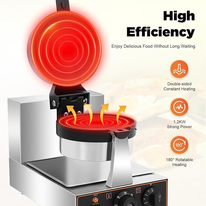 Electric Burger Baking Machine Commercial Cone Maker Double-Sided Constant