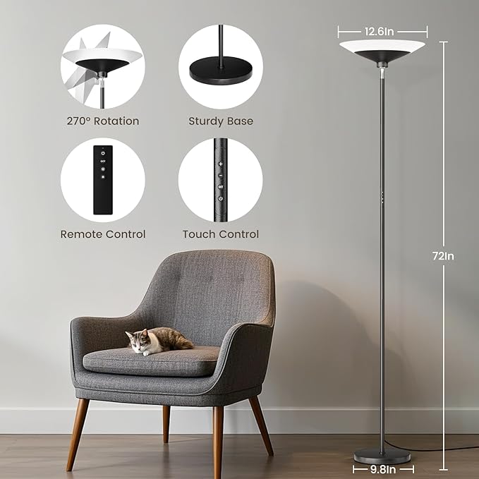 SIBRILLE Torchiere Floor Lamp
