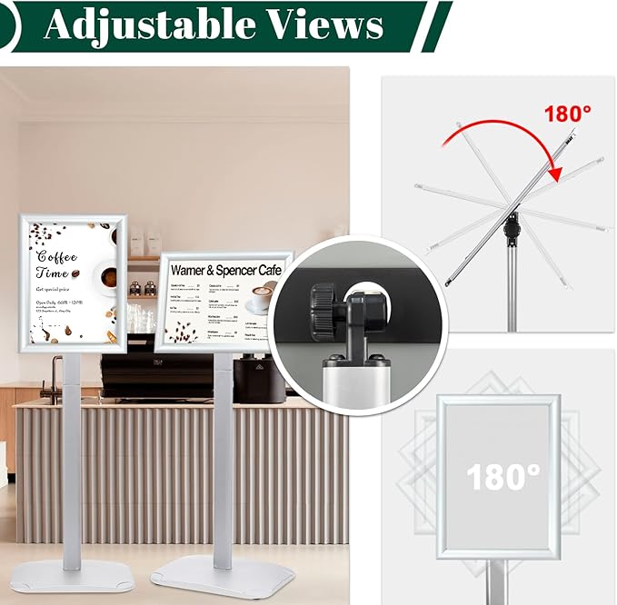 Mutualsign 3Pcs Heavy Duty Pedestal Sign Holder