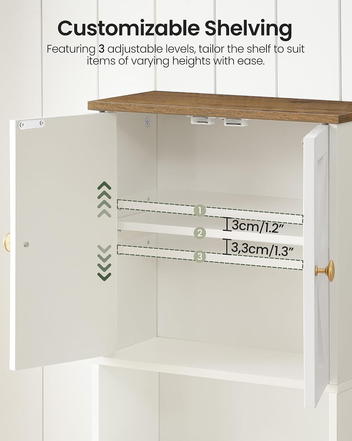 CHOEZON Bathroom Wall Cabinet, Medicine Cabinet with Open Partition and Towel...