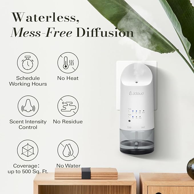 JCLOUD Plug in Diffuser Covers Up to 500 Sq. Ft.