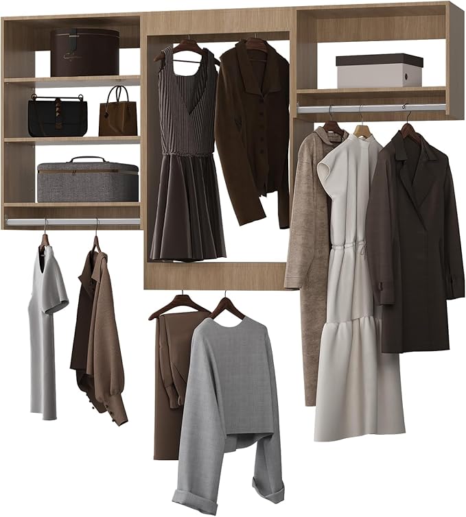 Modular Closet Organizer, Wood Tower Storage