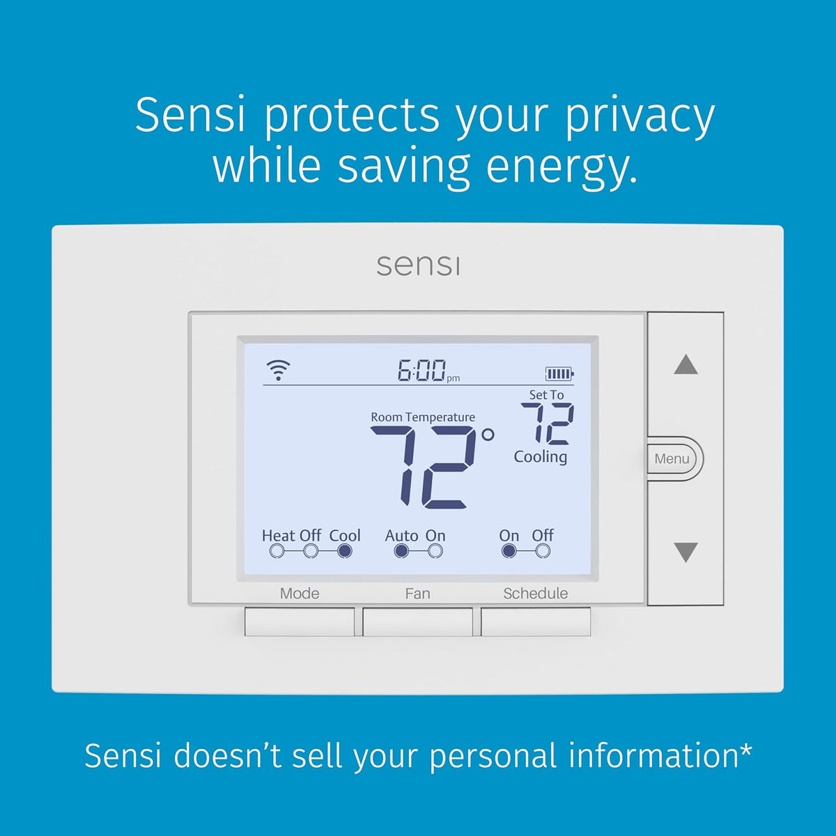 Sensi Smart Thermostat, Wi-Fi, DIY, Alexa, Energy Star Certified, ST55