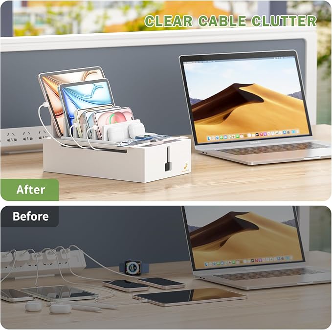 Pezin & Hulin Bamboo Charging Station, Electronic Devices Organizer