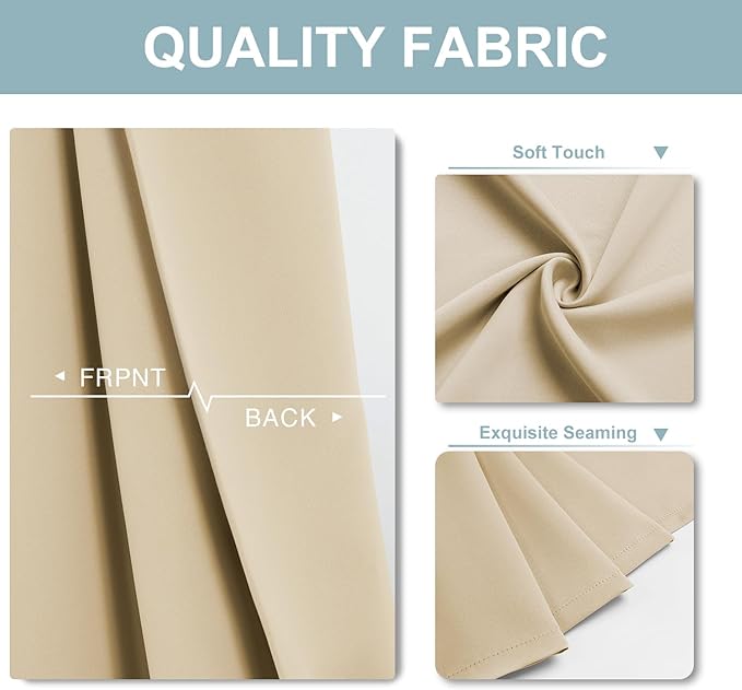ChrisDowa Blackout Curtains 102 inches Long