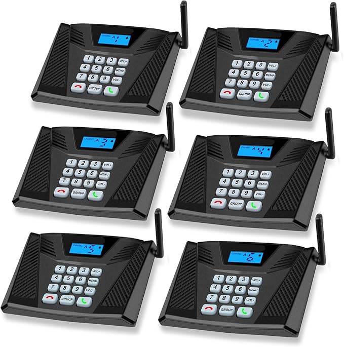 SANZUCO Intercoms Wireless for Home, Upgraded 5300ft Intercom 9 Channel 2 Code