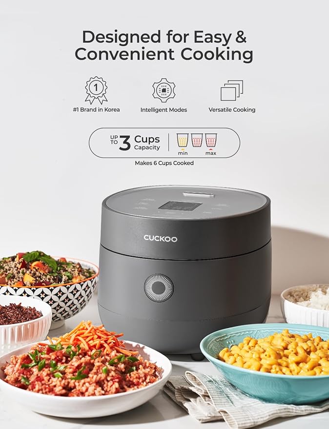 CUCKOO Micom Rice Cooker 3-Cup Uncooked / 6-Cup Cooked