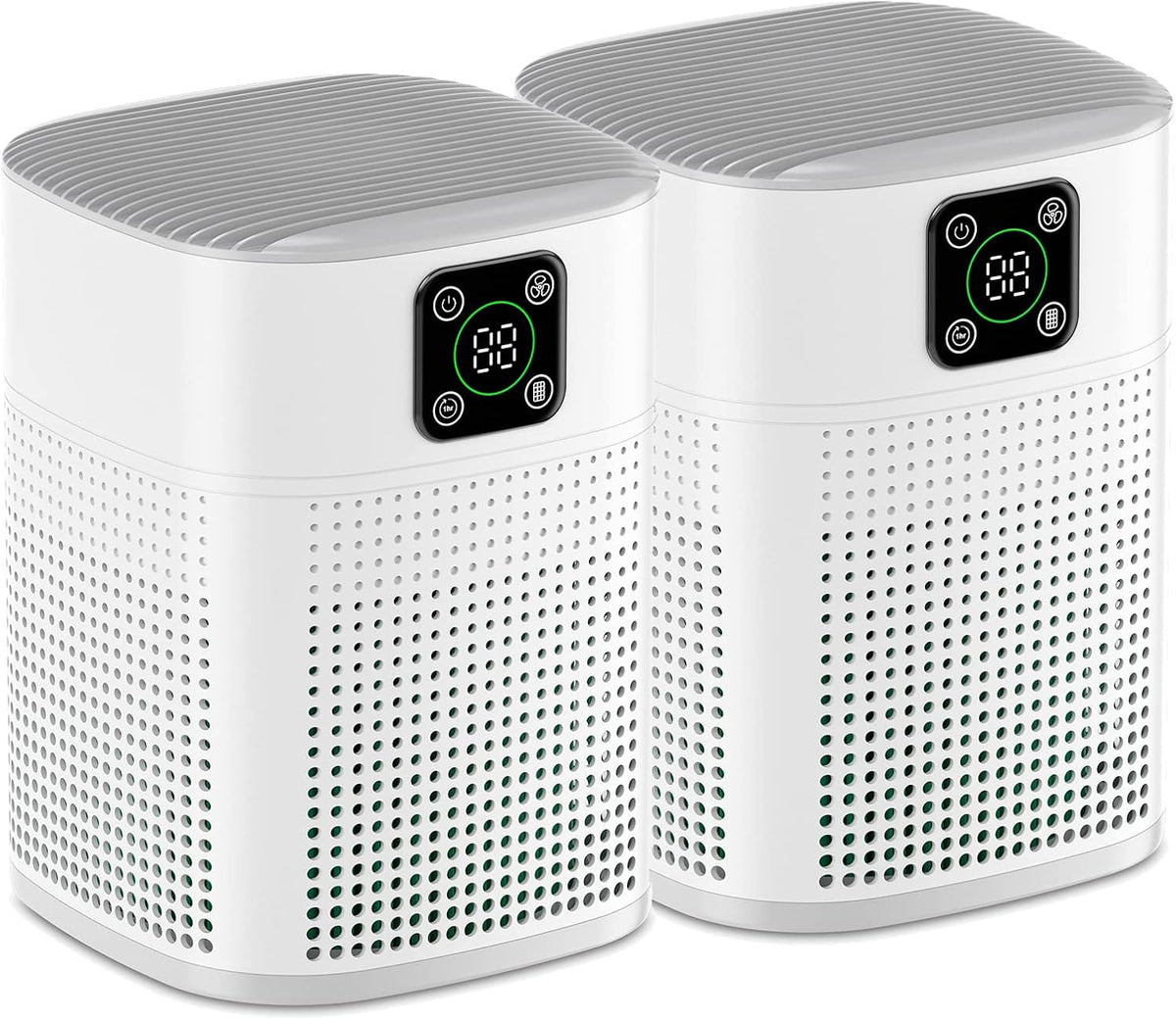 2 Pack Air Purifiers for Home Bedroom up to 2190ft², with 360°Air Intake