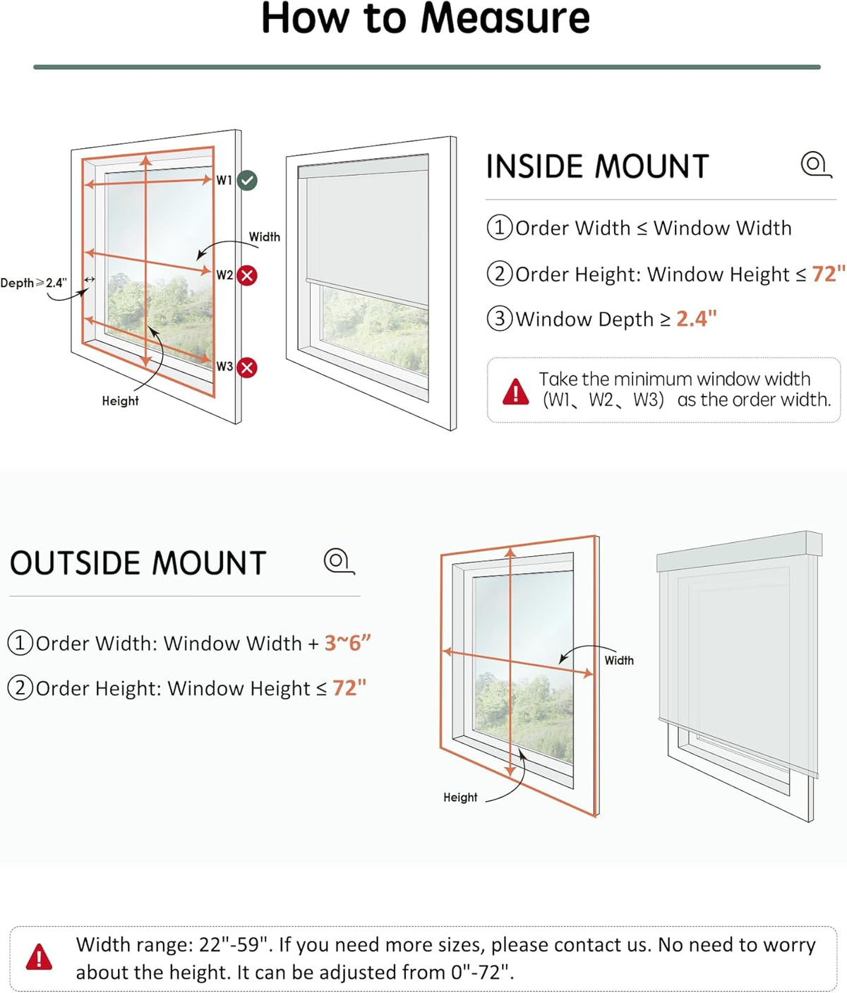 Yoolax Motorized Blinds with Remote, Blackout Jacquard Coffee, 23"W x 72...