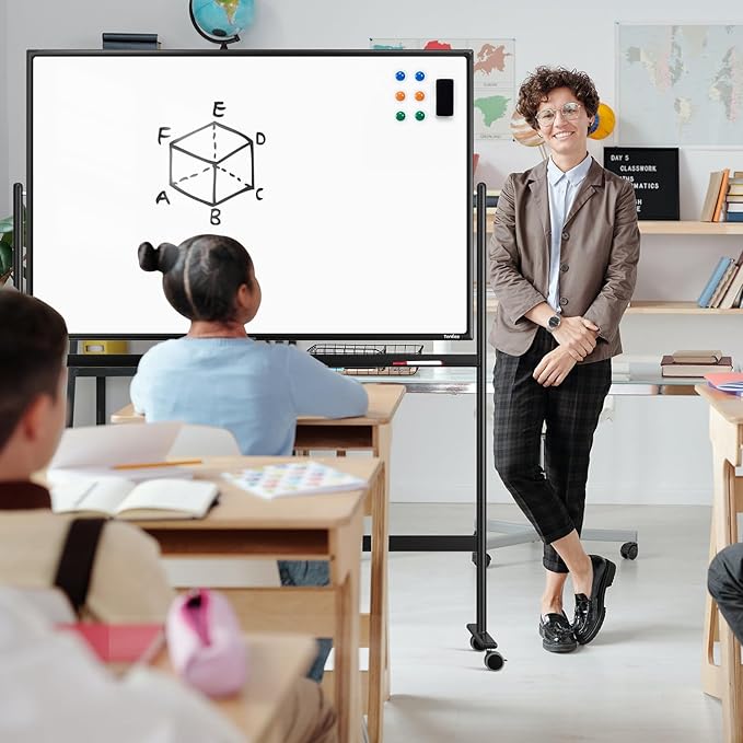 Dry Erase Whiteboard Easel on Wheels