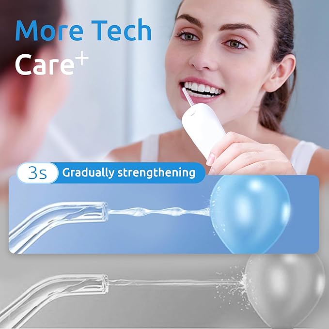 Water Flosser 6 Modes & IPX7 Waterproof Rechargeable Oral Irrigator Water...