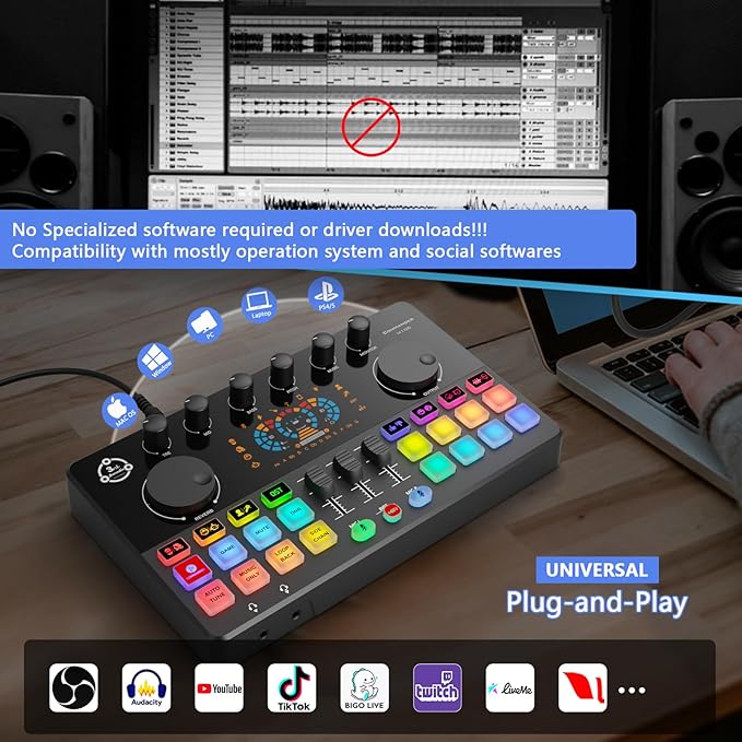 Podcast Equipment Bundle for 2, Audio Mixer