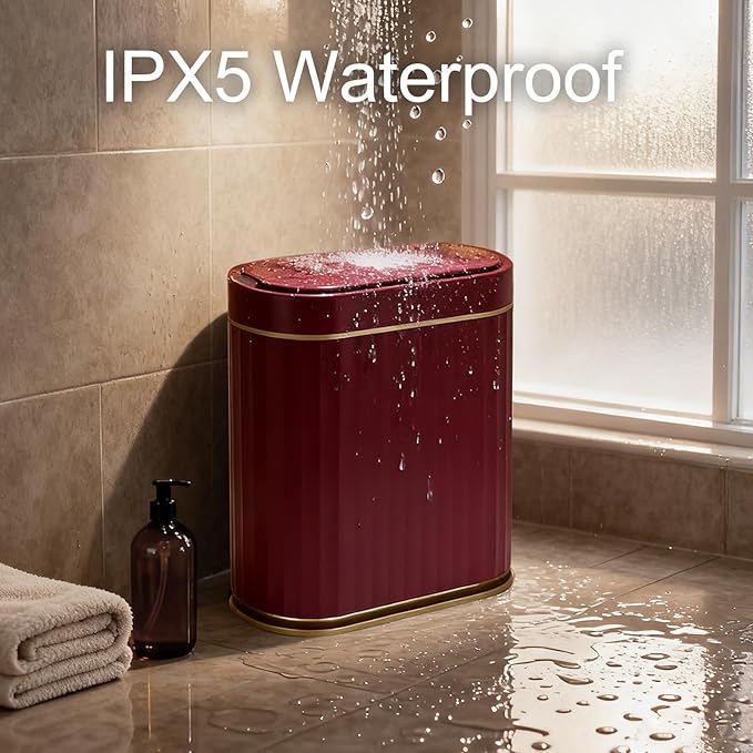 ELPHECO Bathroom Motion Sensor Trash can 2 Gallon Automatic Garbage Can