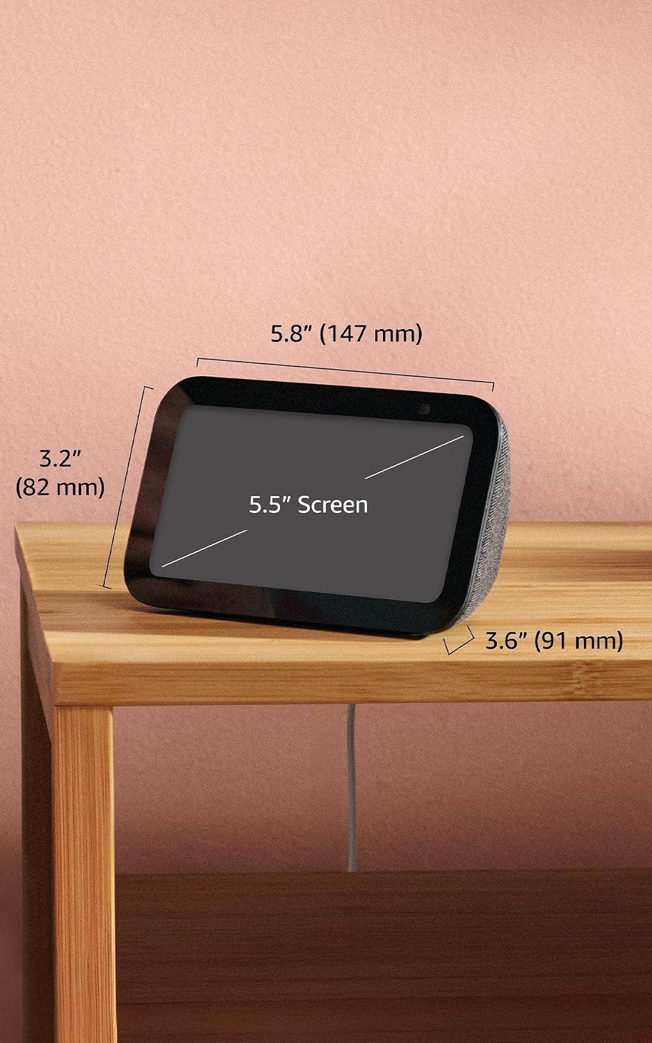 Like-New Amazon Echo Show 5 (newest model), Smart display, Designed for Alexa...