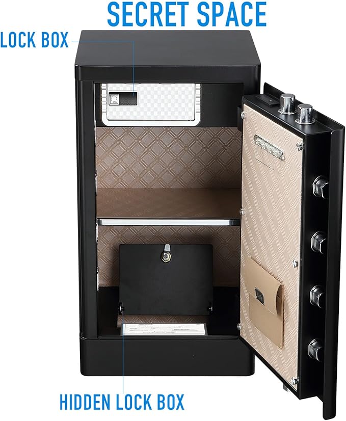 Tenamic Deluxe Biometric Fingerprint Safe Box Smart Touch Screen Fireproof Safe