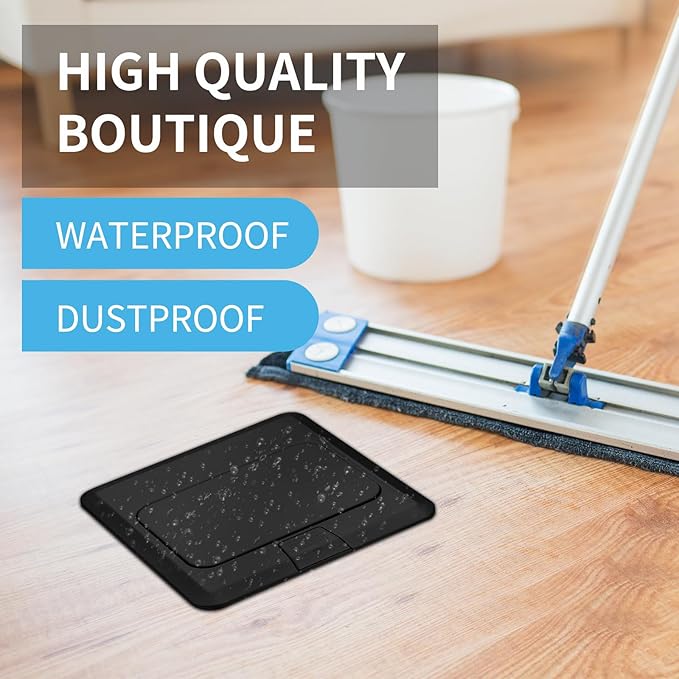 Vagueior Recessed Floor Electrical Outlet Kit, Waterproof Electrical Outlet (...