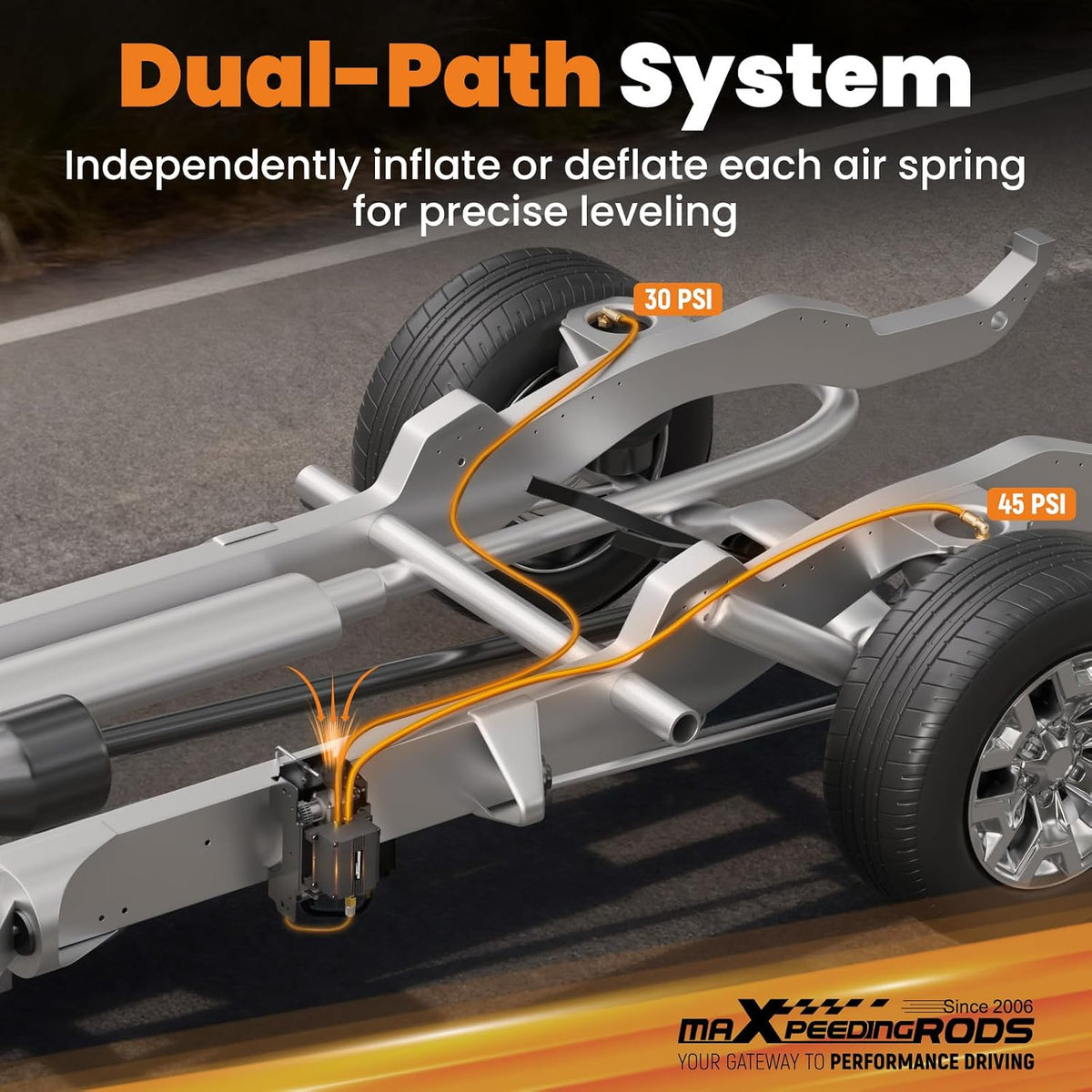 maXpeedingrods Dual Path Wireless On Board Air Compressor System