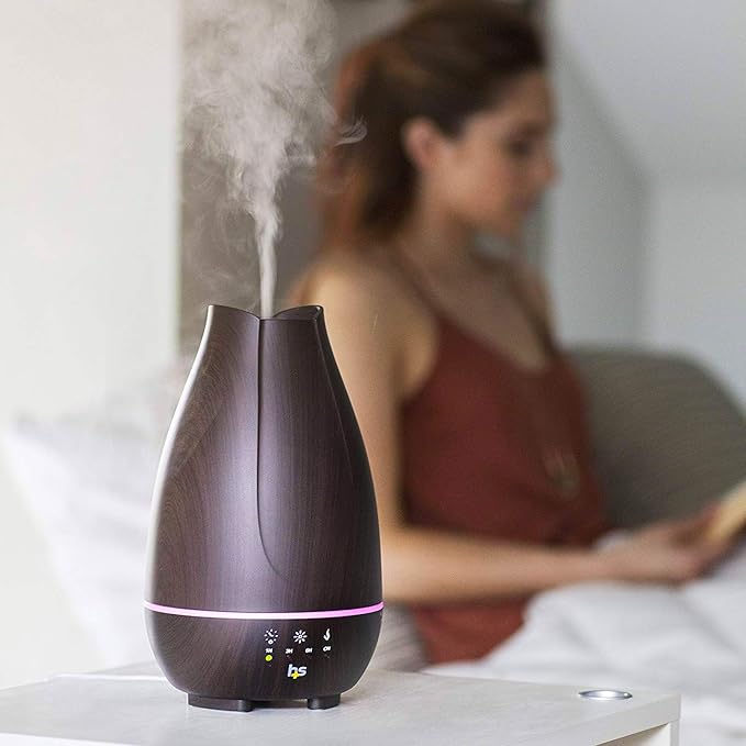HealthSmart Essential Oil Diffuser, Cool Mist Humidifier and Aromatherapy (Pa...