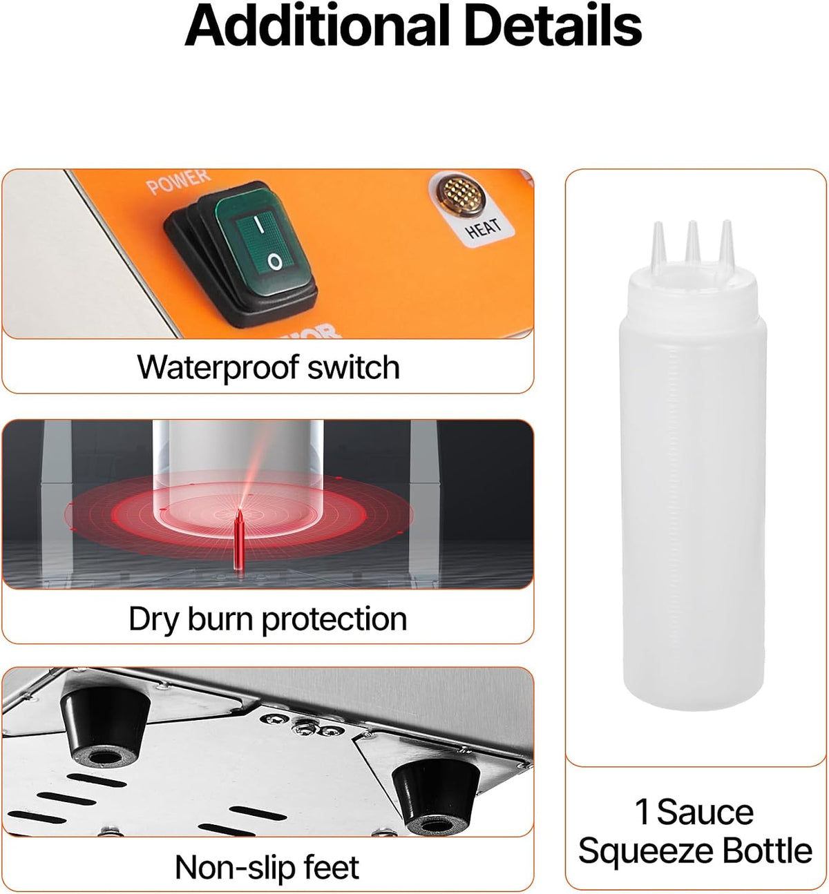 VEVOR Electric Bottle Warmer with Bottle, 0.8L Commercial Cheese Dispenser, H...