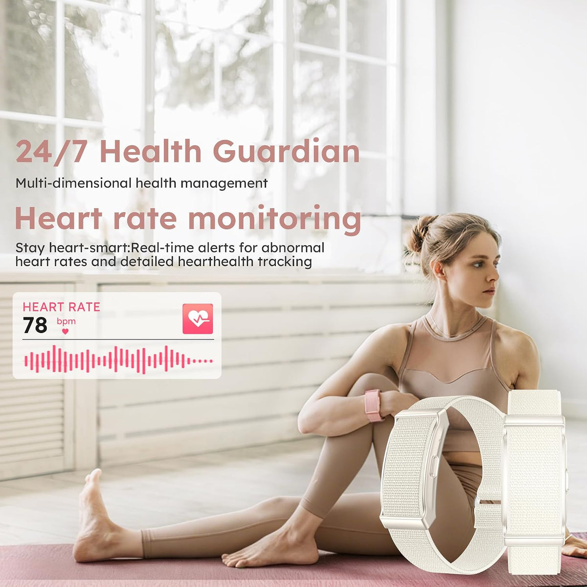 Smart Bracelet for Men Women Wearable Fitness Smart Wristband Heart Rate/Slee...