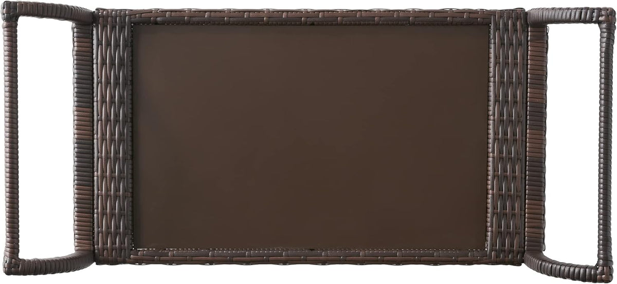 Christopher Knight Home Corona Outdoor Wicker Bar Table Cart, Multibrown