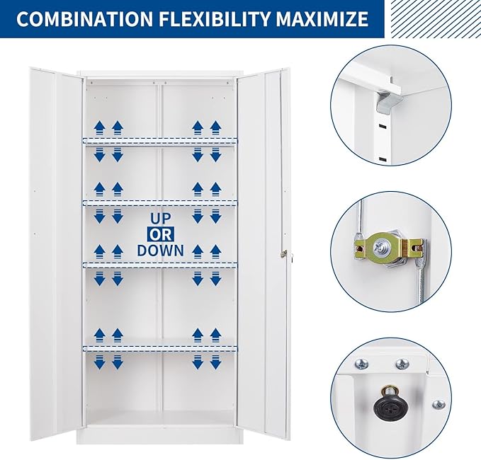 Metal Storage Cabinet-71” Tall Steel File Cabinets