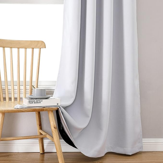 ChrisDowa 100% Blackout Curtains 120 inch Long