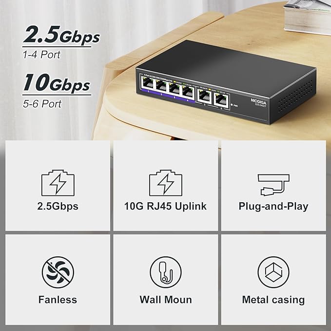10Gbe Ethernet Switch Unmanaged