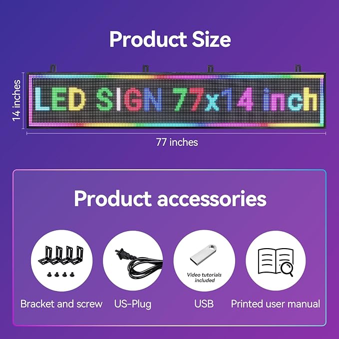 Programmable Led Sign Digital Scrolling Stock Sports Ticker Display Boards