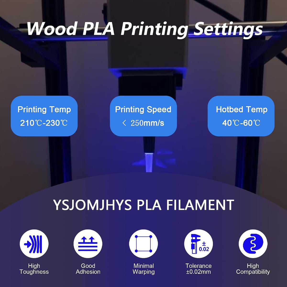 Wood PLA 3D Printer Filament Bundle, Over 30% Real Wood Fiber