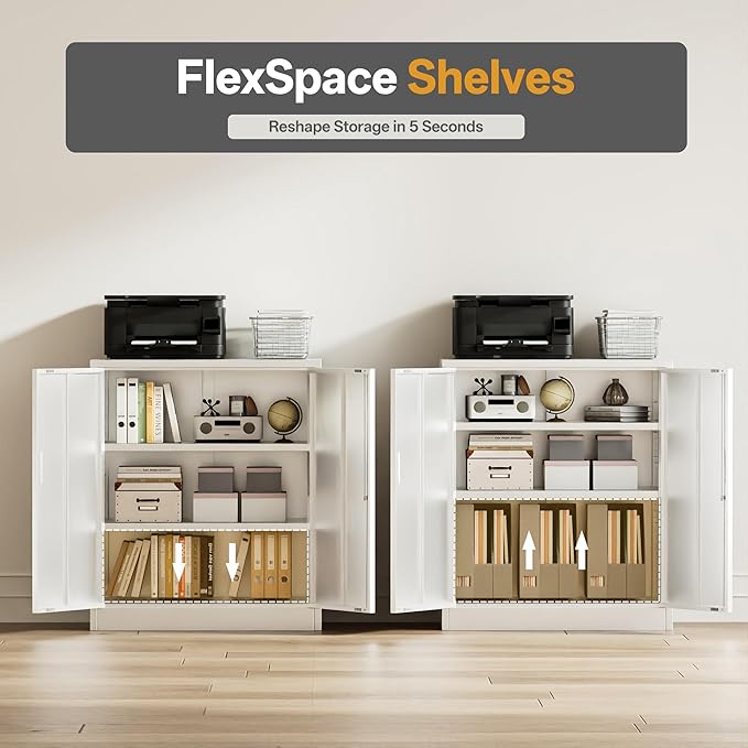 Metal Garage Storage Cabinets，36" Steel File Cabinet