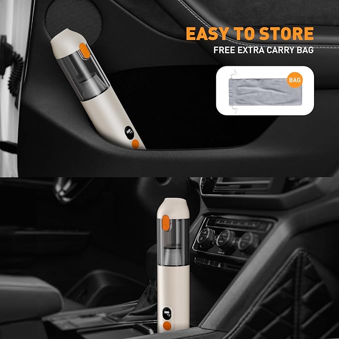OXILAM Car Vacuum Handheld Vacuum Portable Cordless-14000PA High Power