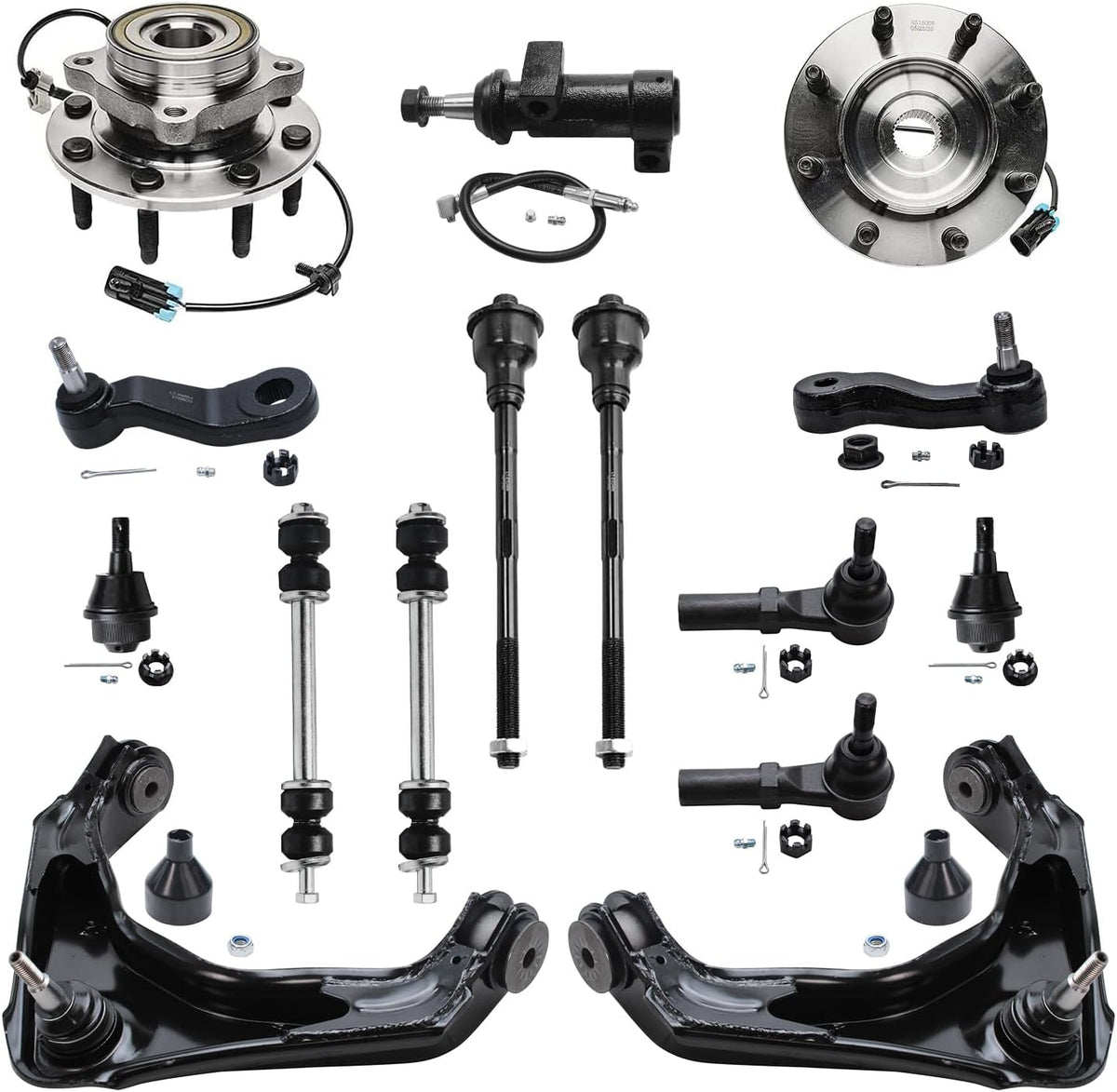 Detroit Axle - 15pc Front End Suspension Kit for 2001-2006 GMC Sierra