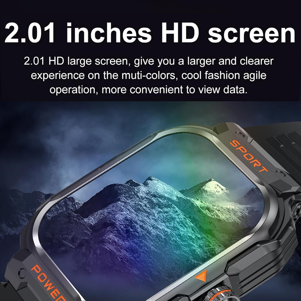 Military Smart Watch with Earbuds for Men and Women,2'' Tactical Disp...