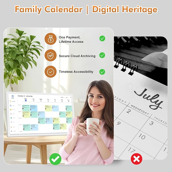 32" Digital Calendar Digital Frame