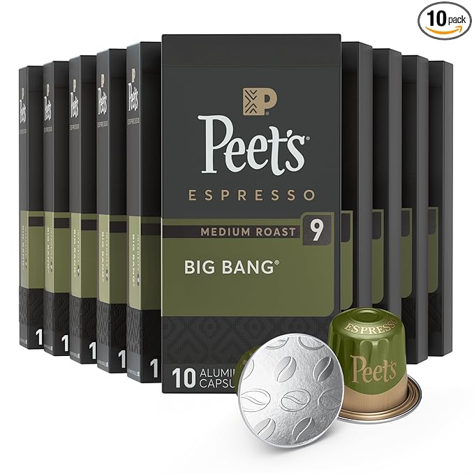 Peet's Coffee, Medium Roast Espresso Capsules, Compatible (100 Count)