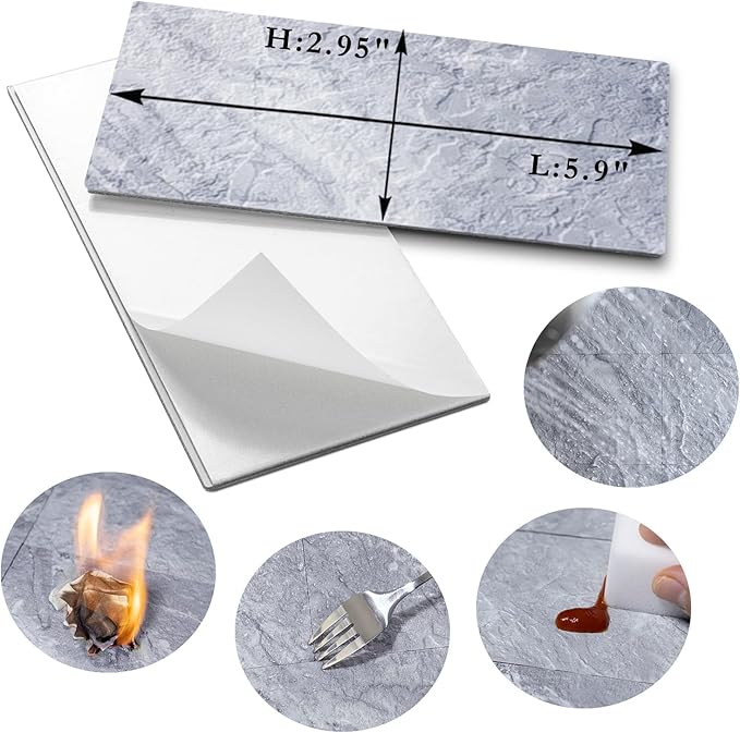 AULIGET 100-Piece Peel and Stick Backsplash Wall Tiles, Laundry Room