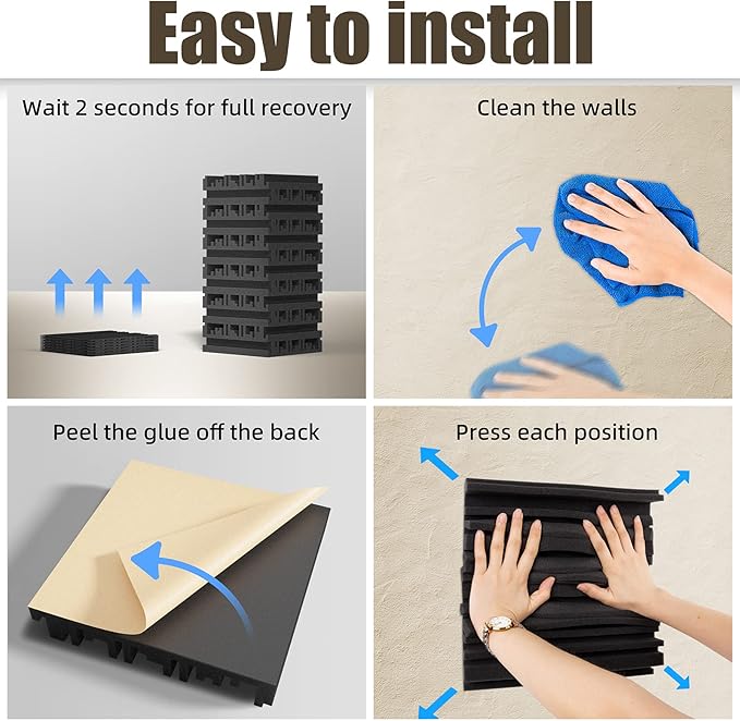 48 Pack Sound Proof Foam Panels