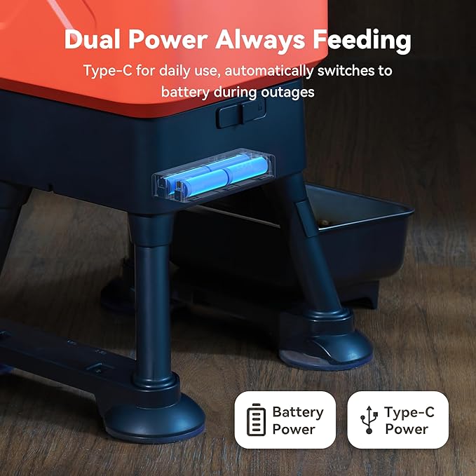14L Automatic Dog Feeder for Large Breed – Extra Large Capacity, Anti-Blockage