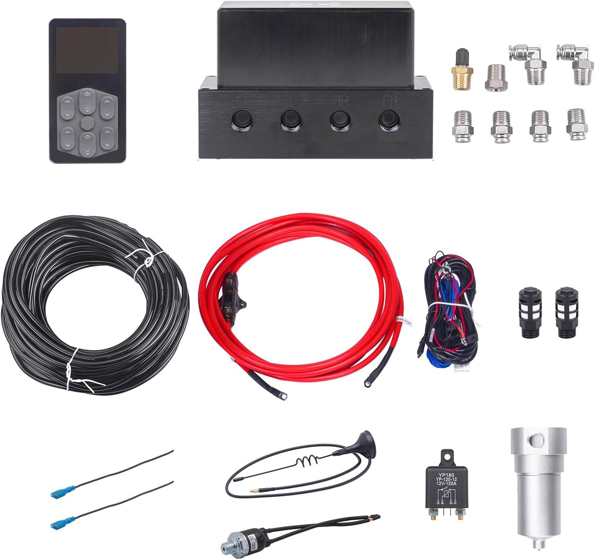 Air Management Top Grade Air Suspension System kit with Airlift Fitting Packs...