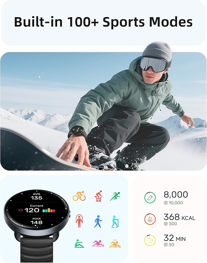 Parsonver Smart Watch for Swimming, 5ATM Waterproof Watch for Pool & Open...