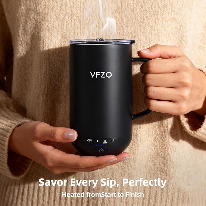Self Heating Coffee Mug, High-Capacity- 18 oz, 180 Min Battery Life, Smart