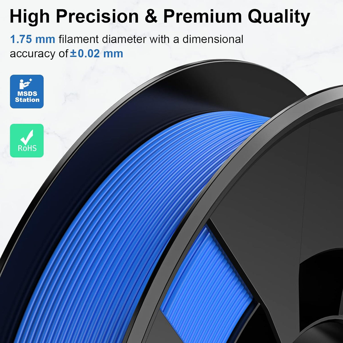 ENTINA 4 Colors PLA 3D Printer Filament Bundle, PLA Filament 1.75 mm for 3D P...