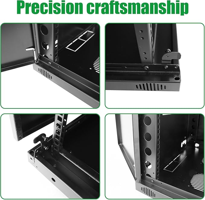 12U Server Cabinet Wall Mount Rack Enclosure