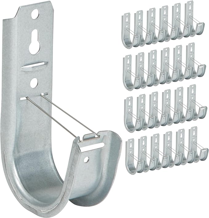 ICC 2-Inch Wall Mount J-Hook – 25-Pack, Cable Support Hooks