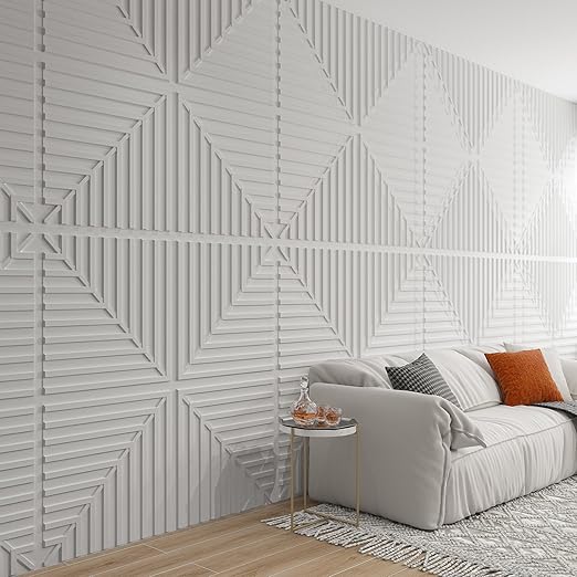 Art3d 12-Pack Drop Ceiling Tiles 2x2 FT, PVC 3D Textured Panels