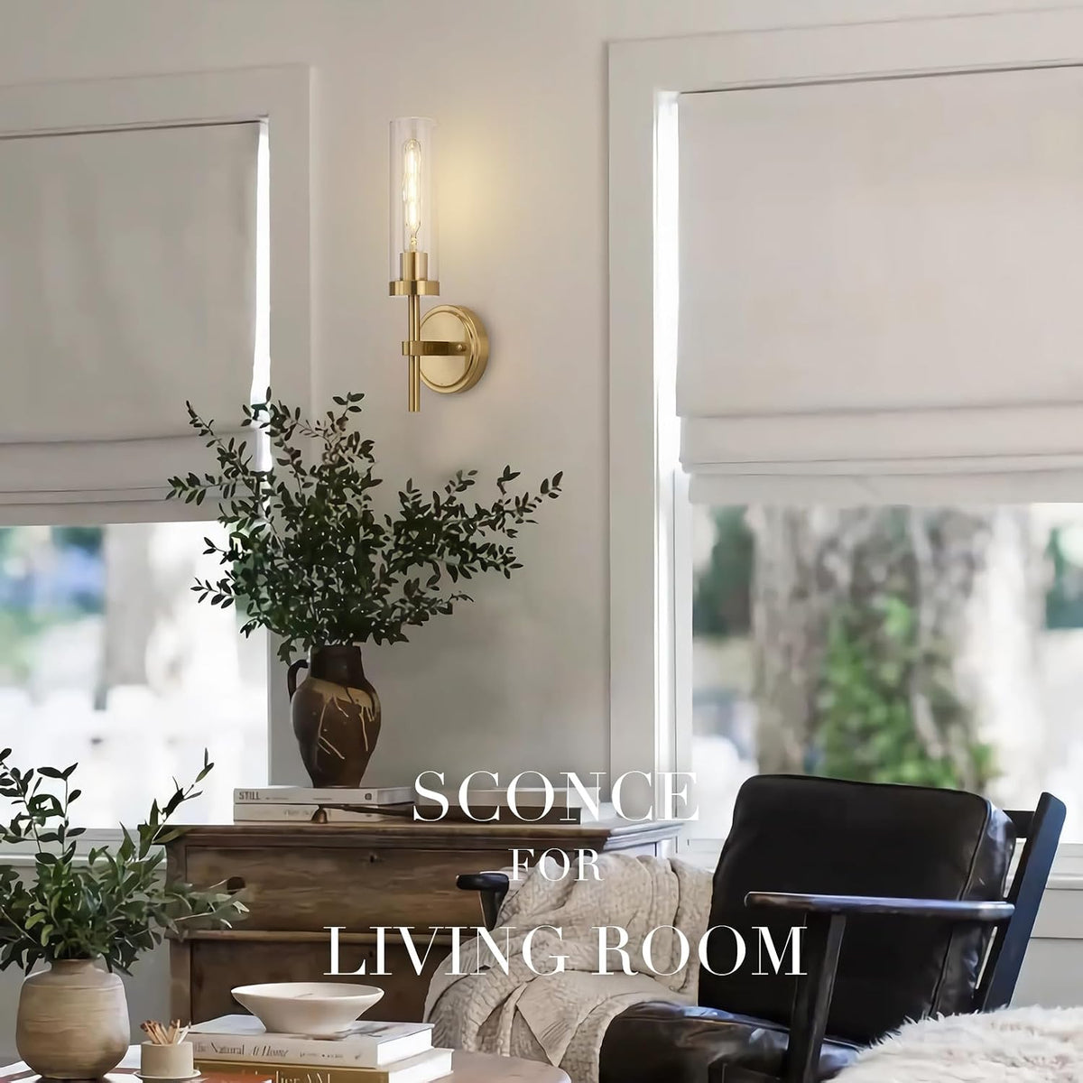 Hardwired Wall Sconces Set of 2, Bathroom Sconce Wall Lighting for Vanity